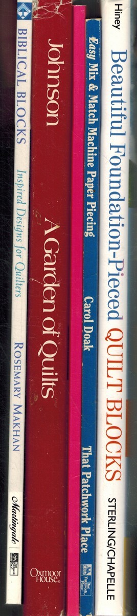 QUILT BOOK PATTERN LOT OF 5: BEAUTIFUL FOUNDATION-PIECED QUILT BLOCKS, EASY MIX