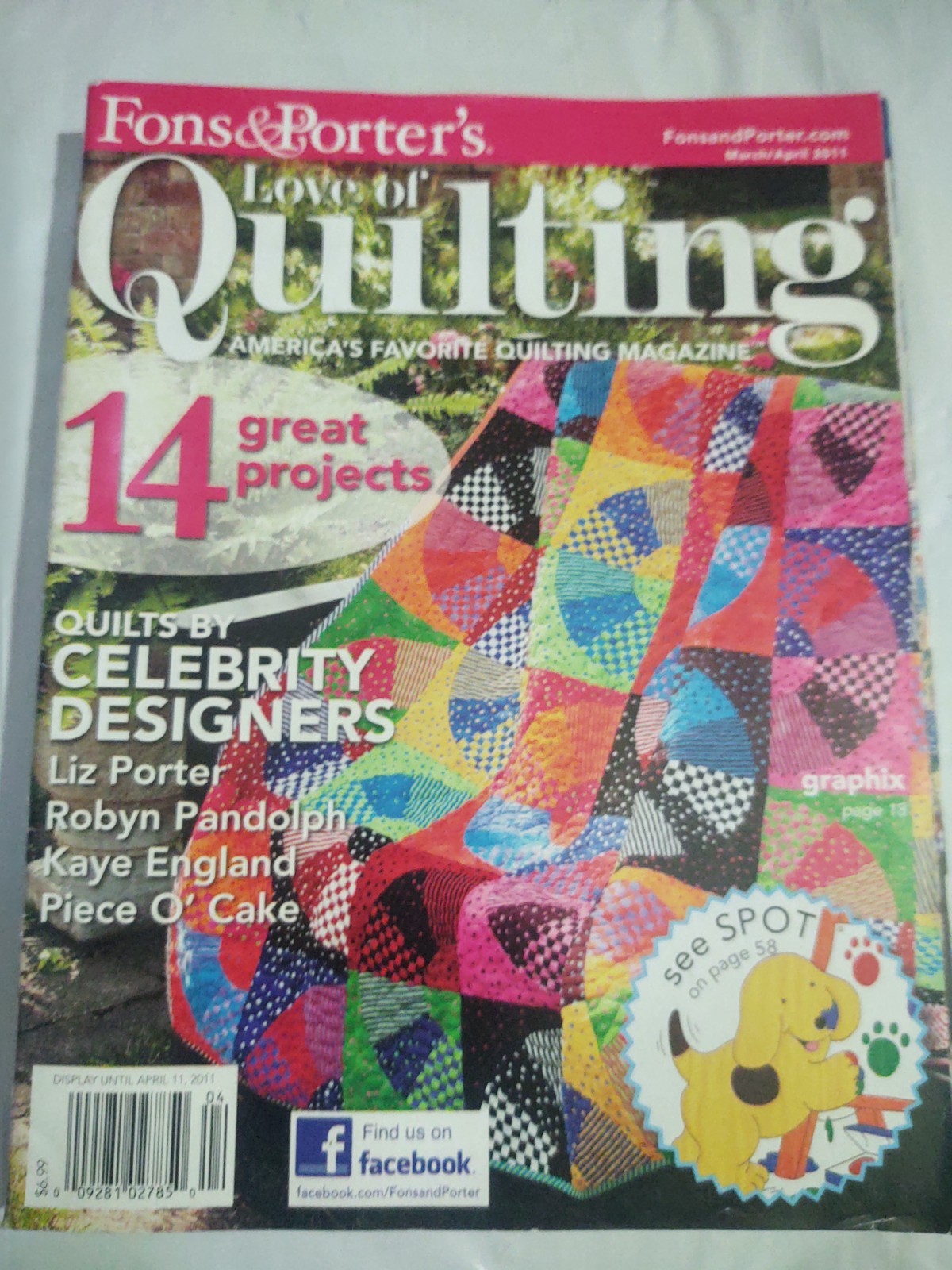 Best of Fons & Porter -Tabletop Quilts Paperback with ten magazines included lot