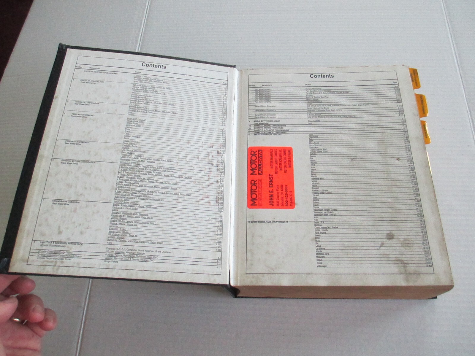 Motor Labor Guide Manual 1981-2001 Professional Service Trade Edition C74