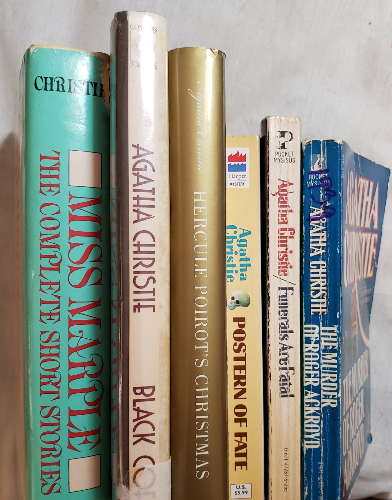 Agatha Christie Bundle (6) 3 HCDJ 3 TPB 4 lbs 3 oz 3 Hercule Poirot See Listing