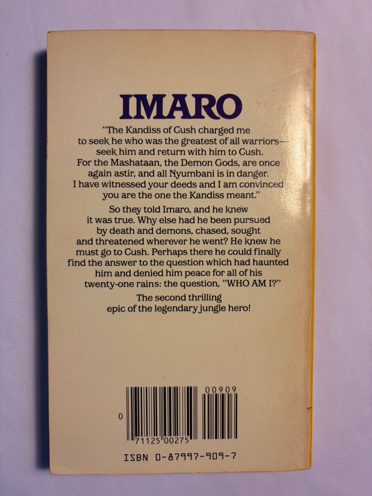 Charles R. Saunders – First three Imaro PAPERBACKS Daw 1st editions