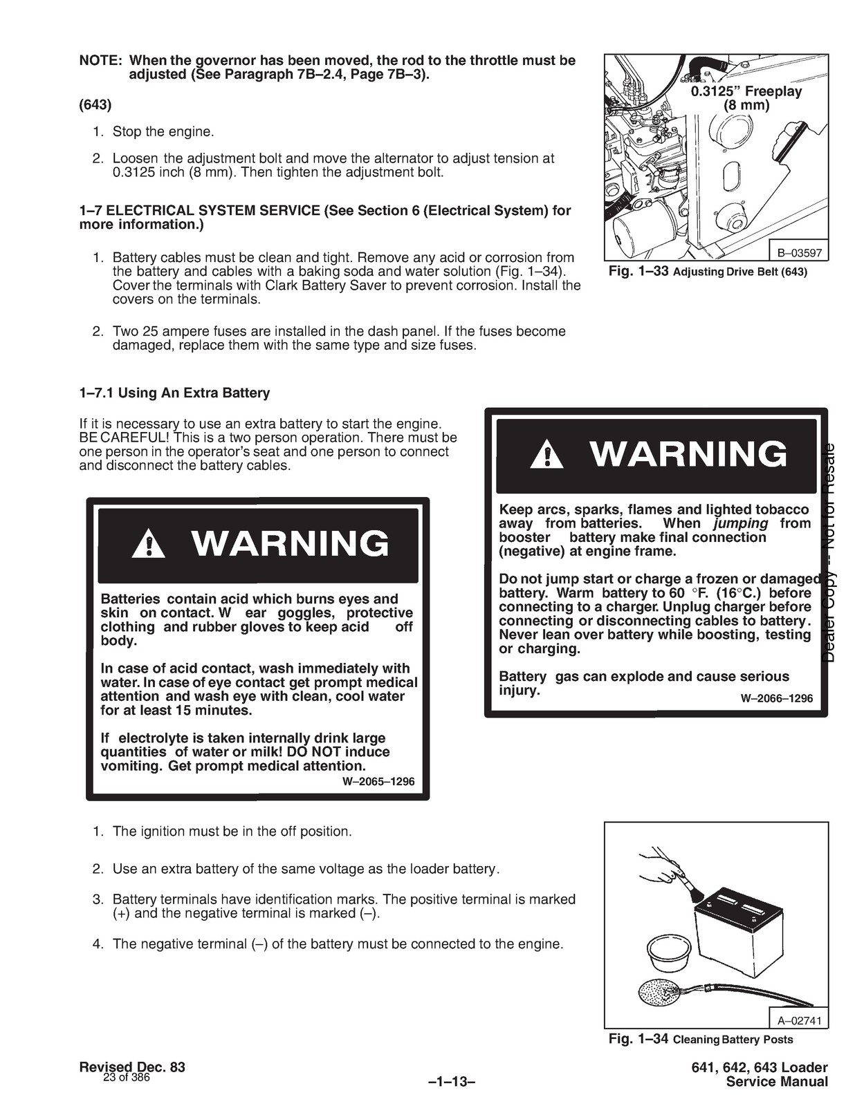 BOBCAT 641 642 643 H Series Skid Steer Loader Service Manual 1996, FOLDOUTS