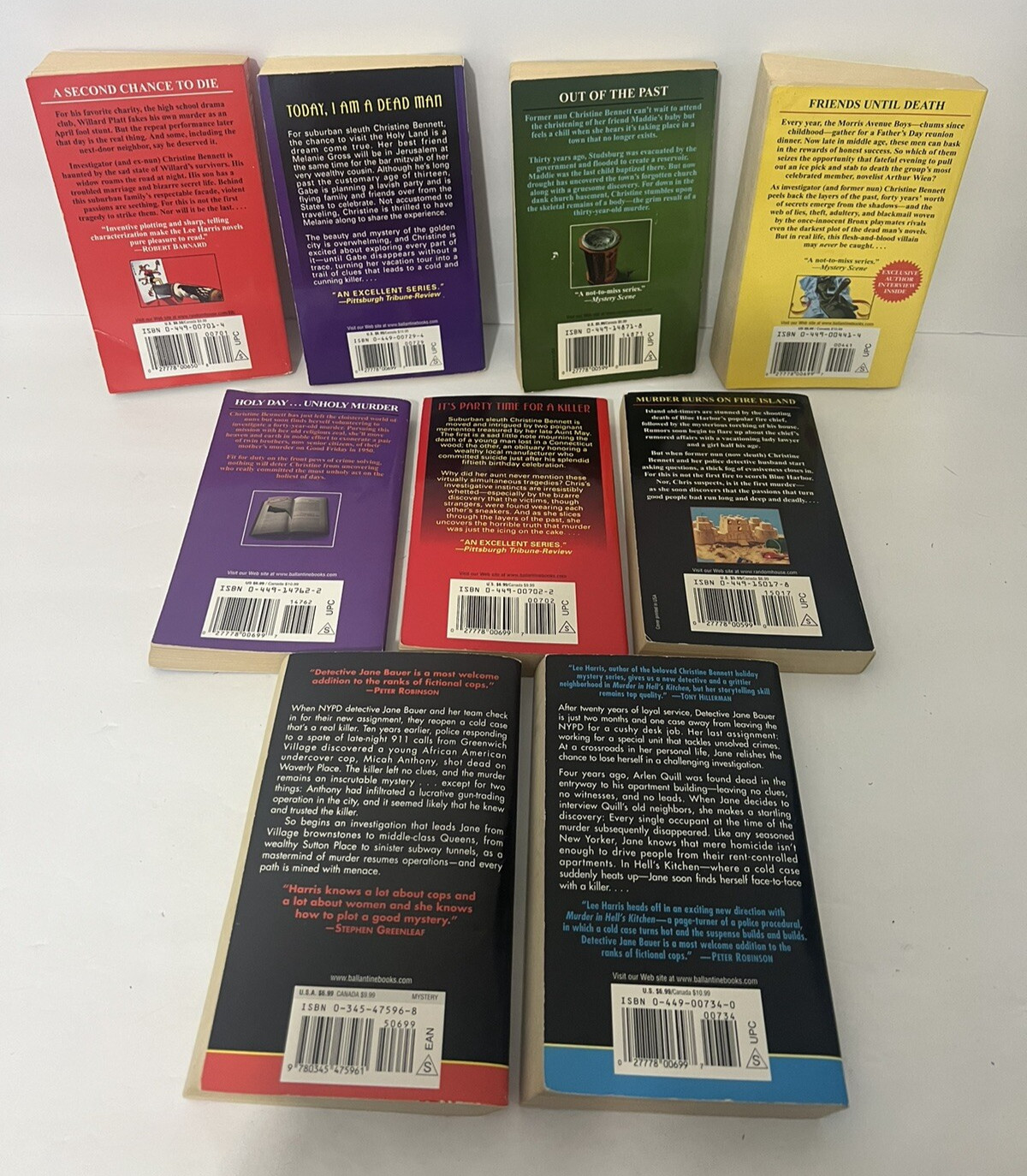 LEE HARRIS Lot of 9 Paperback Books – Christine Bennett & Manhattan Mystery