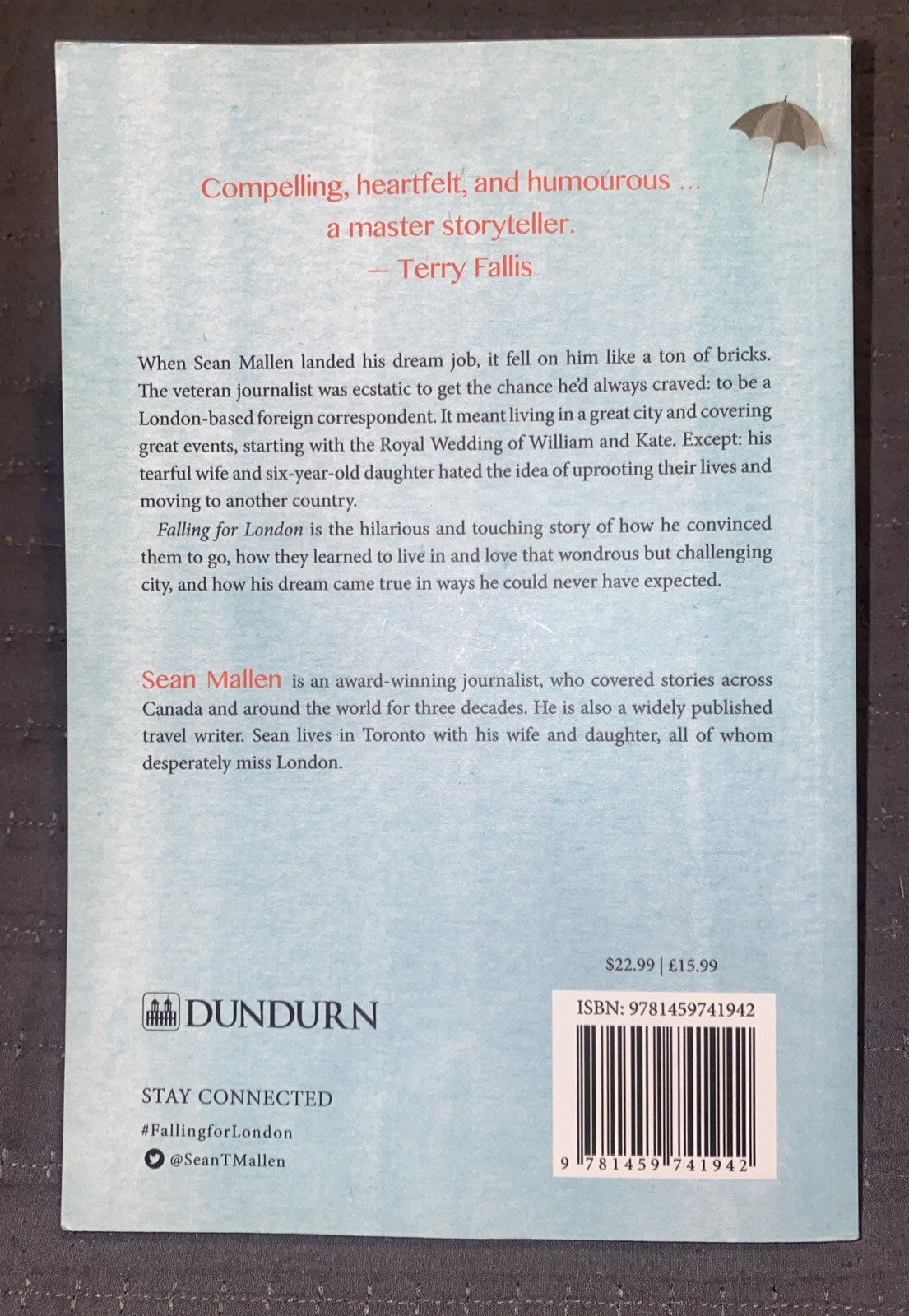 Falling for London: A Cautionary Tale by Sean Mallen (2018, PB) **SIGNED* NEW