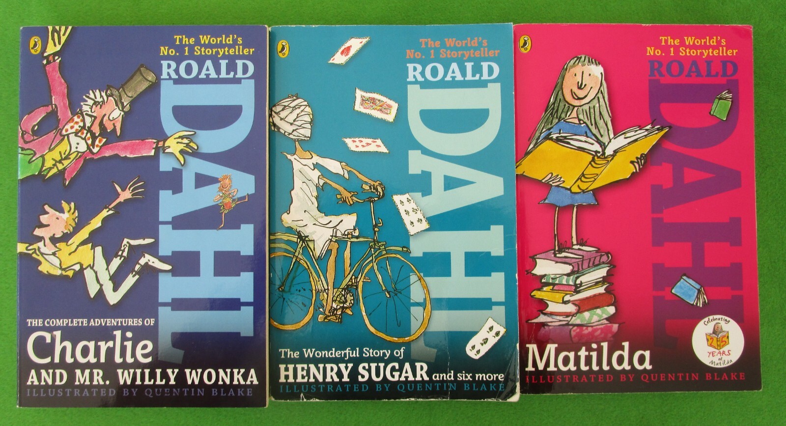 LOT 3 CHILDREN’S NOVELS BY ROALD DAHL: COMPLETE CHARLIE; HENRY SUGAR; MATILDA