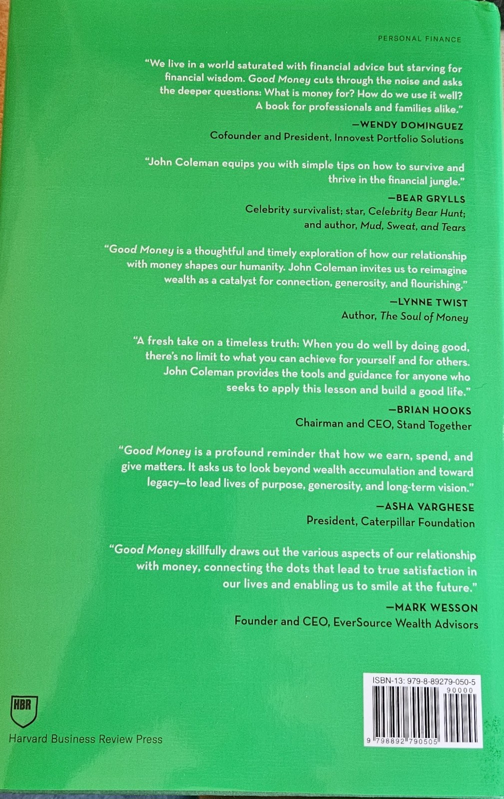 John Coleman Good Money (Hardback)