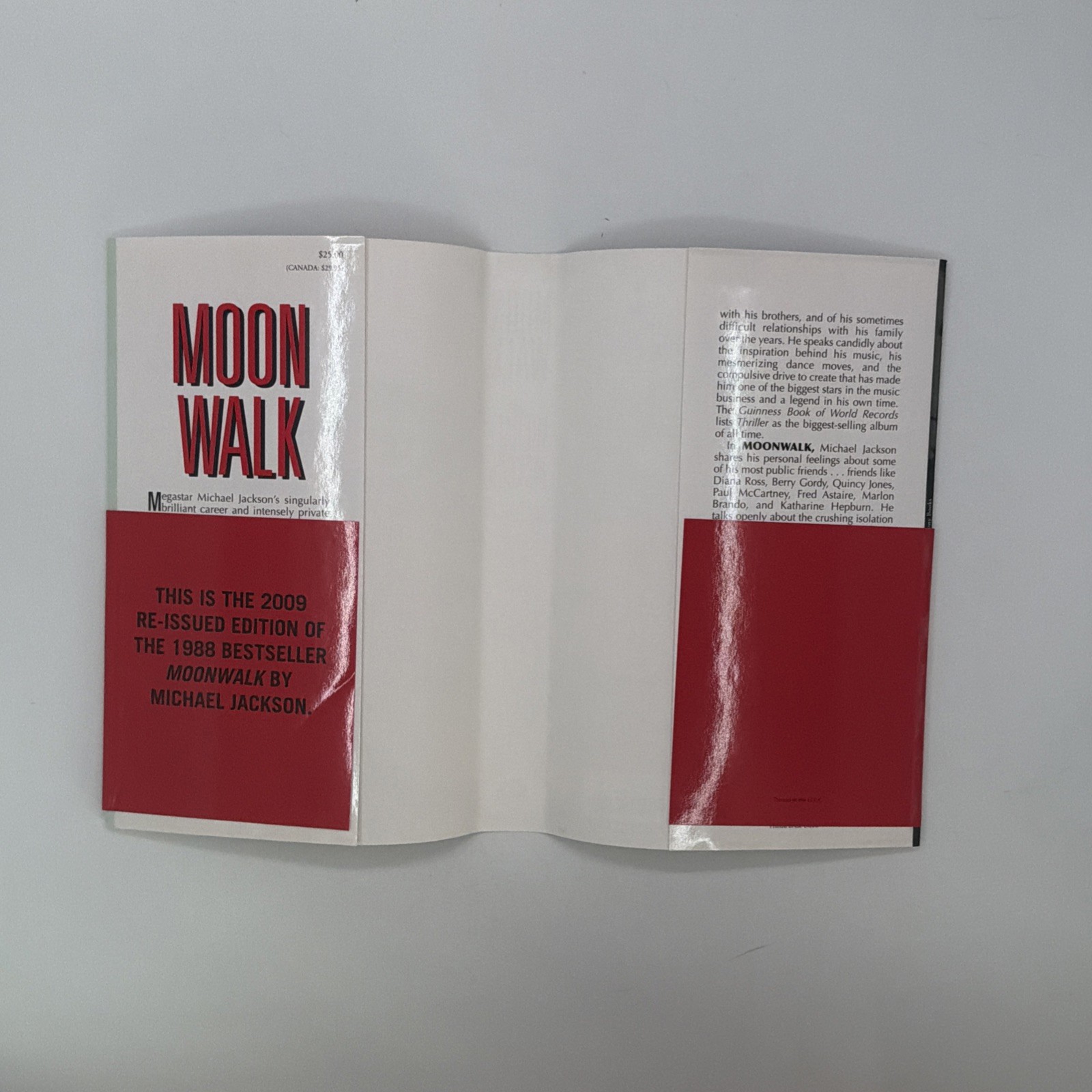 Moonwalk: A Memoir Michael Jackson HCDJ 2009