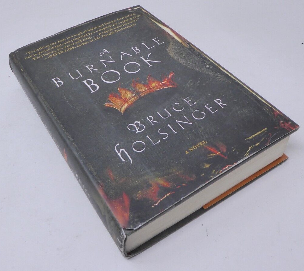 *SIGNED* A Burnable Book : A Novel by Bruce Holsinger (2014, Hardcover)
