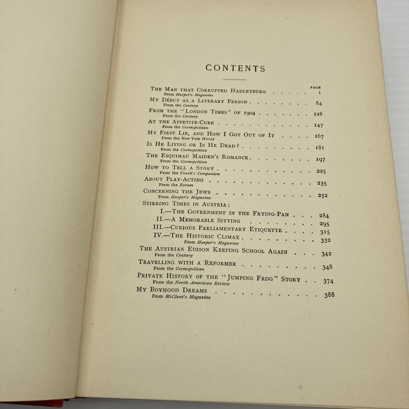 Mark Twain The Man That Corrupted Hadleyburgand Other Stories and Essays 1900 HC