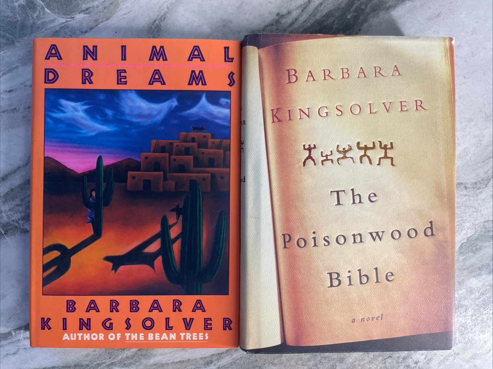 2 Books Barbara Kingsolver The Poisonwood Bible & Animal Dreams HC DJ