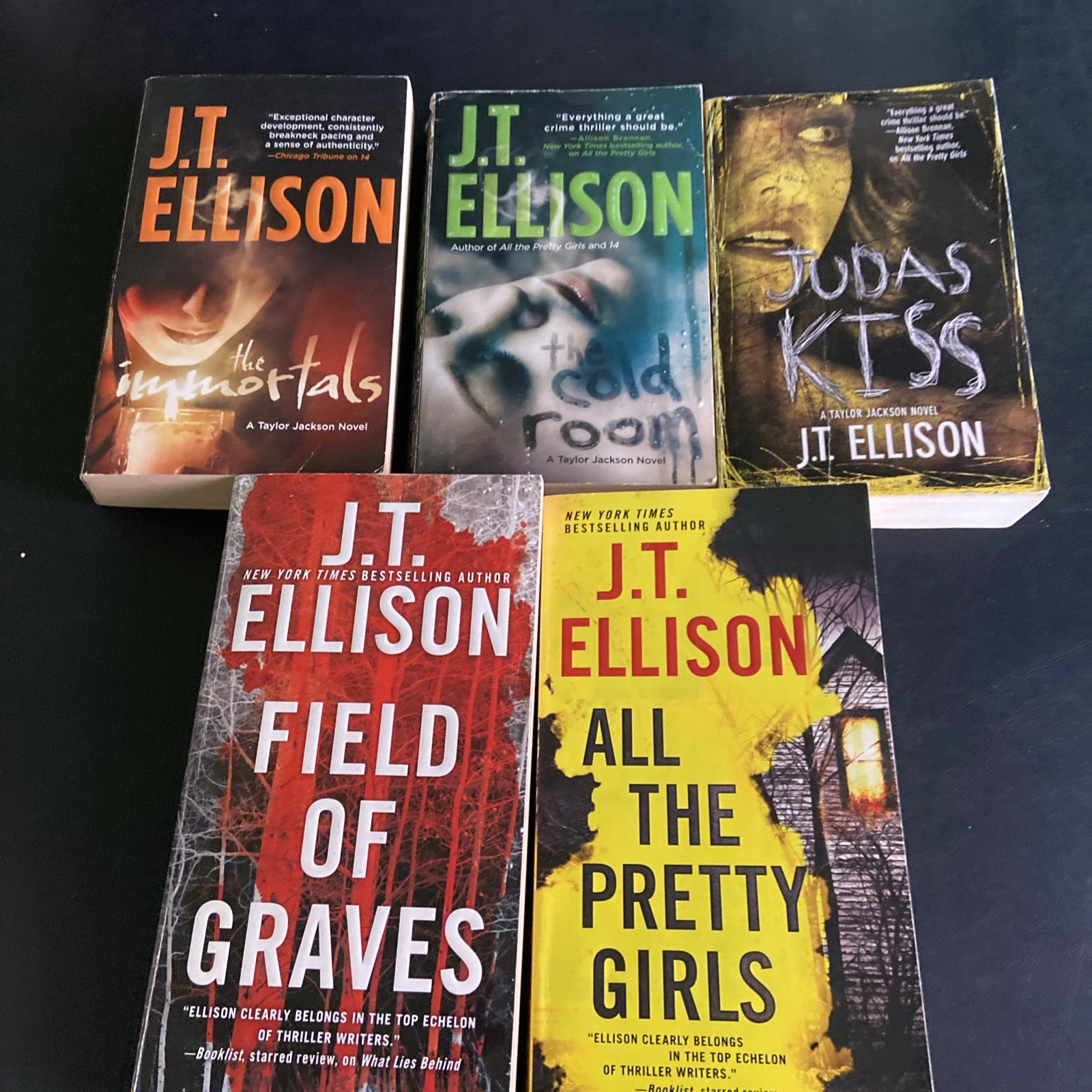 J. T. Ellison Taylor Lot Of 5 Taylor Jackson Series Paperbacks G-Good+ Condition