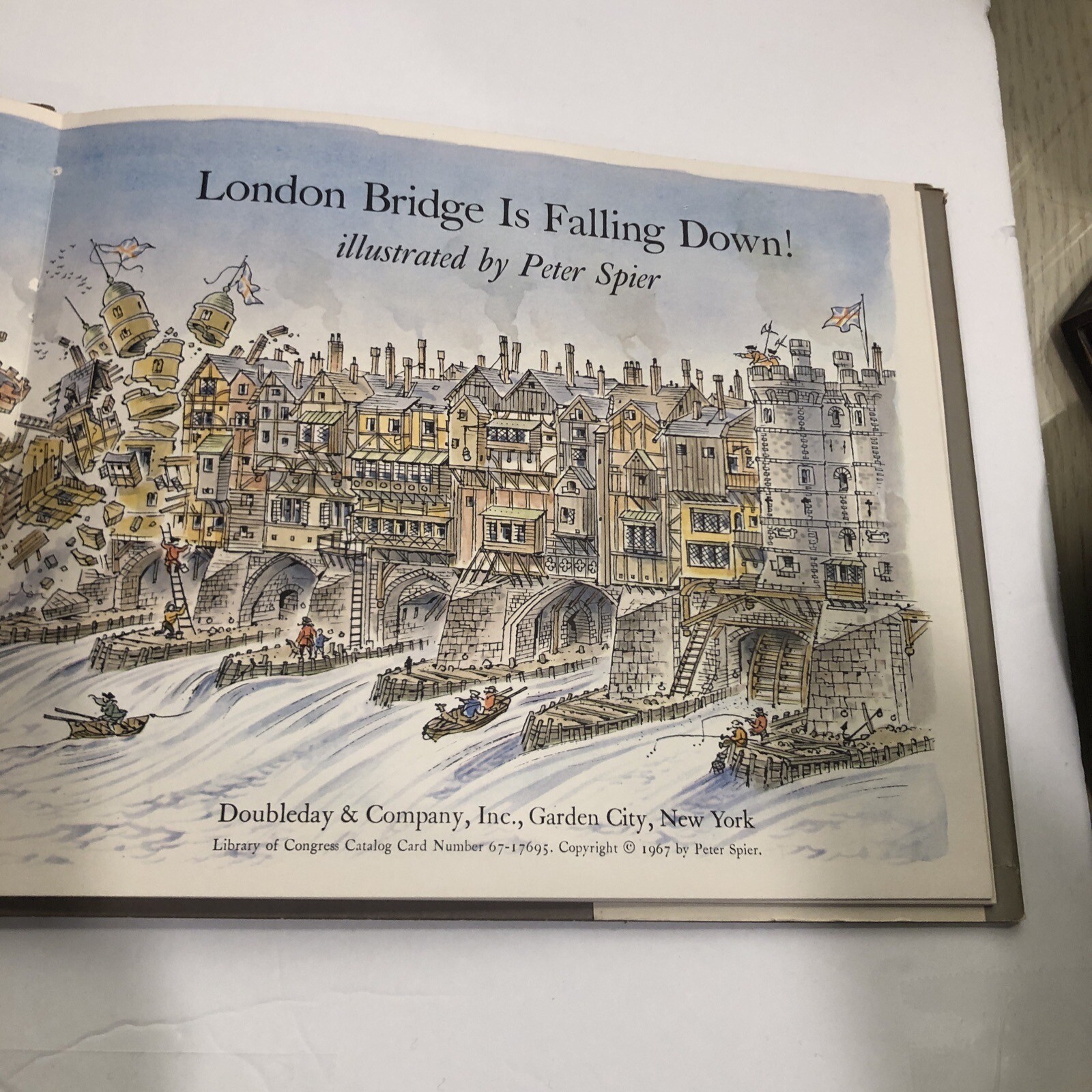 London Bridge Is Falling Down! Peter Spier First Edition 1967 HC w/ DJ VERY GOOD