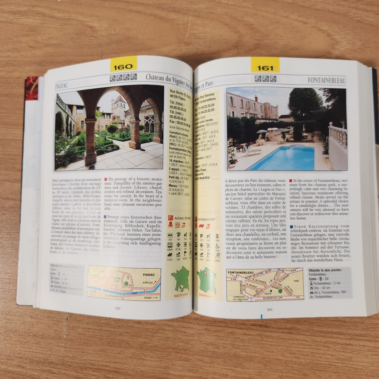 CHATEAUX & HOTELS DE FRANCE 1999 GUIDE DES BOOK 600 PAGES *
