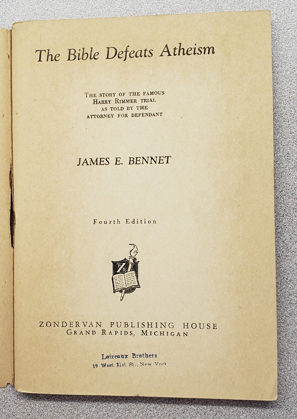 James E Bennett – Bible Defeats Atheism – 1941 Harry Rimmer Trial Evangelical