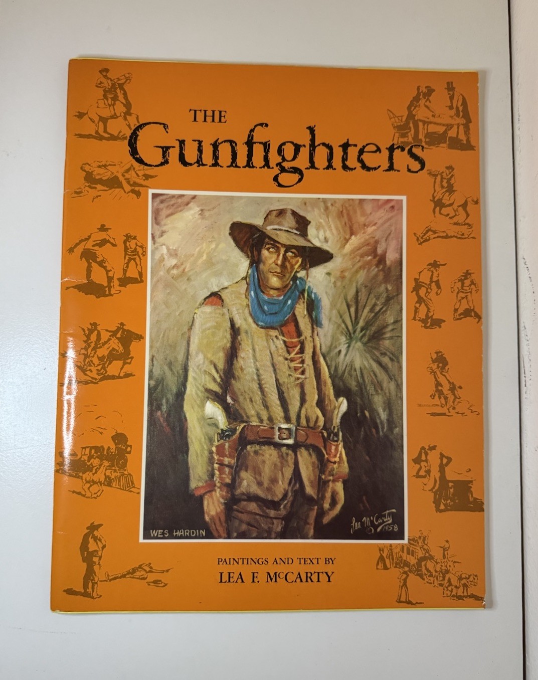 Vintage The Gunfighters 1959, Lea F. McCarty Illustrated Color Prints of Outlaws