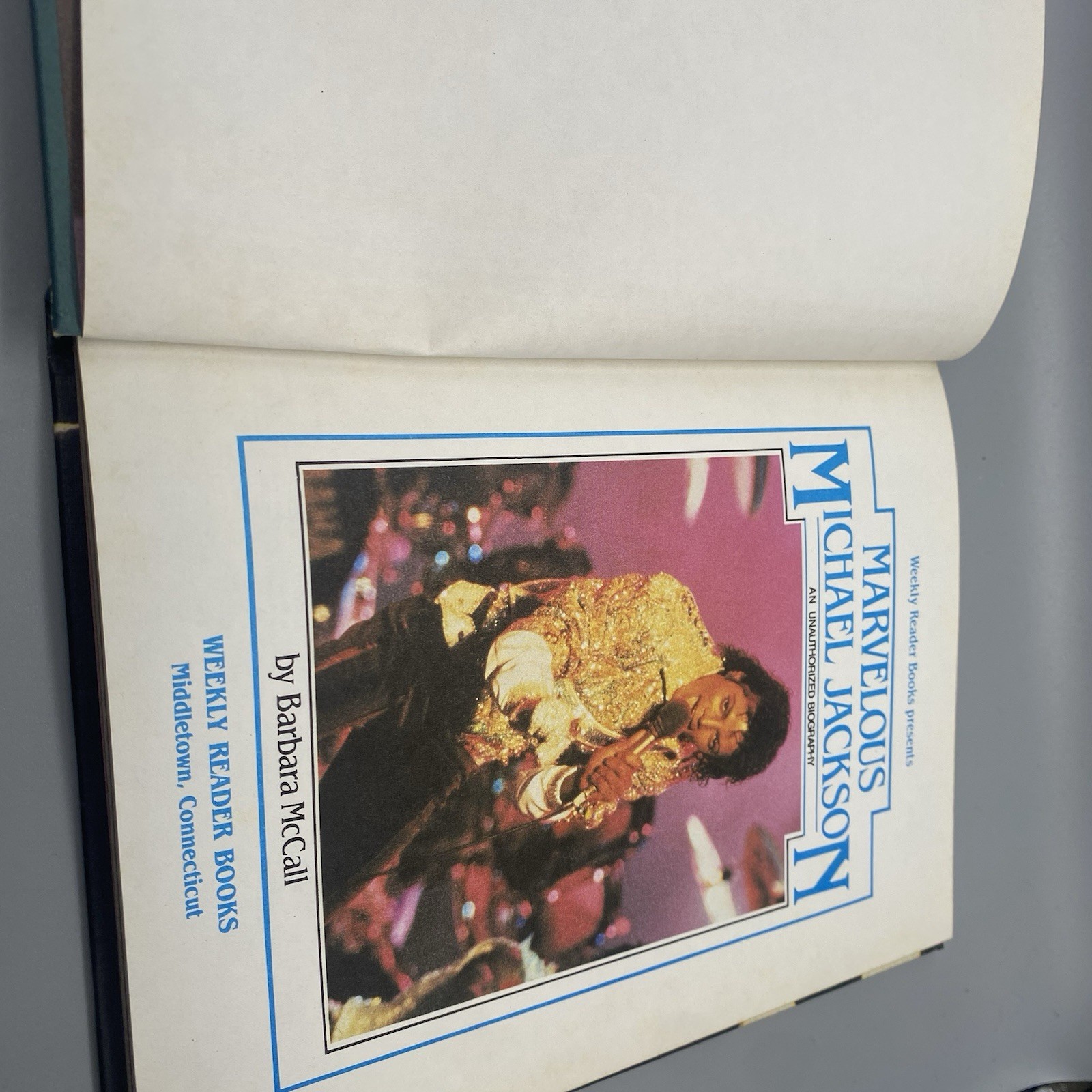 Marvelous Michael Jackson Barbara McCall 1984 Weekly Reader Hardcover Biography