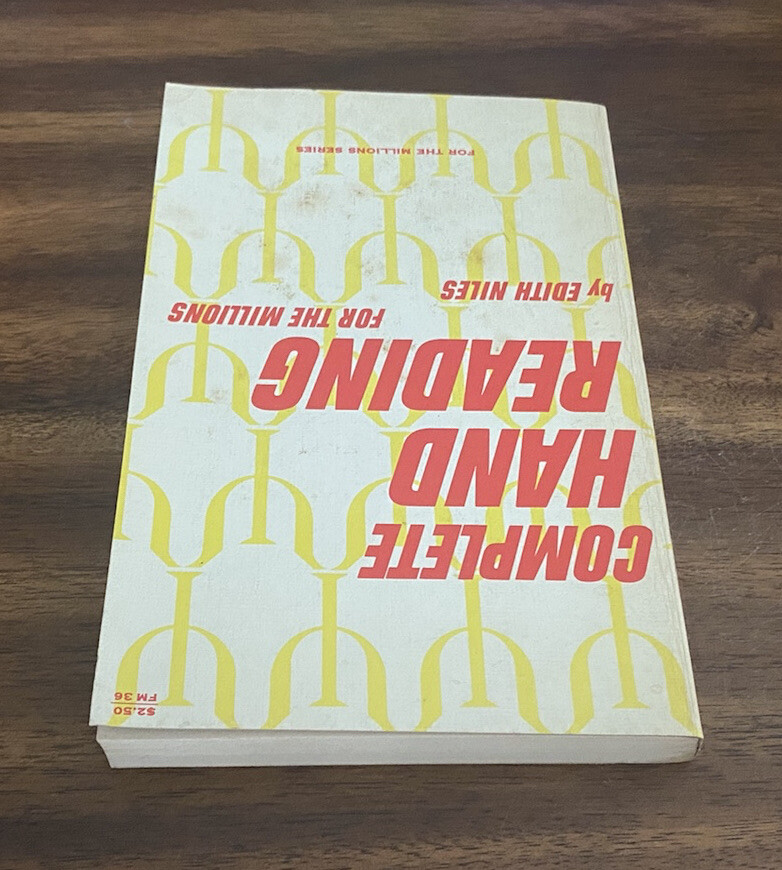 Complete Hand Reading for the Millions by Edith Niles (1970, TPB) 1st Print