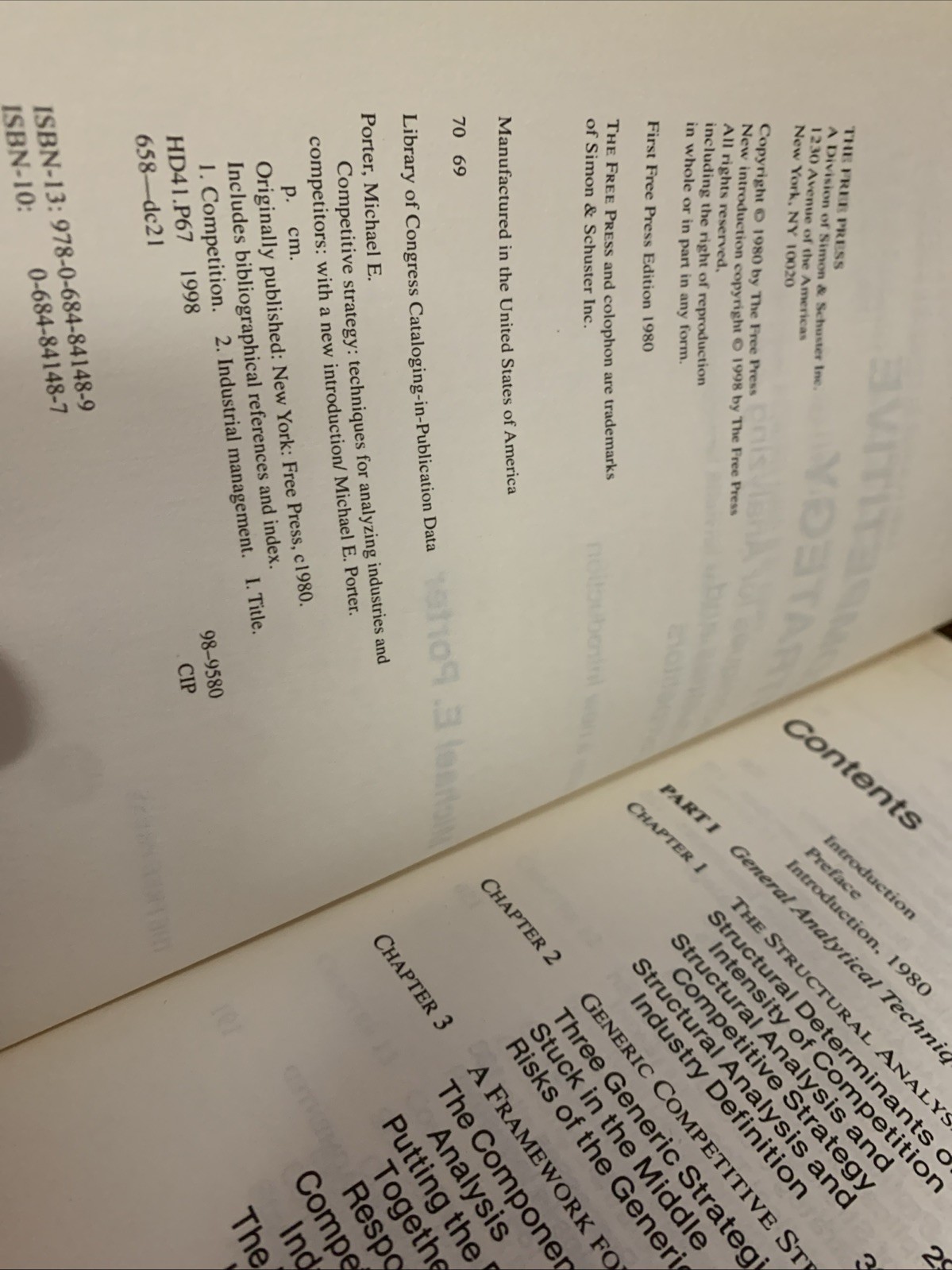 Competitive Strategy Techniques for Analyzing Industries & Competitors First Ed