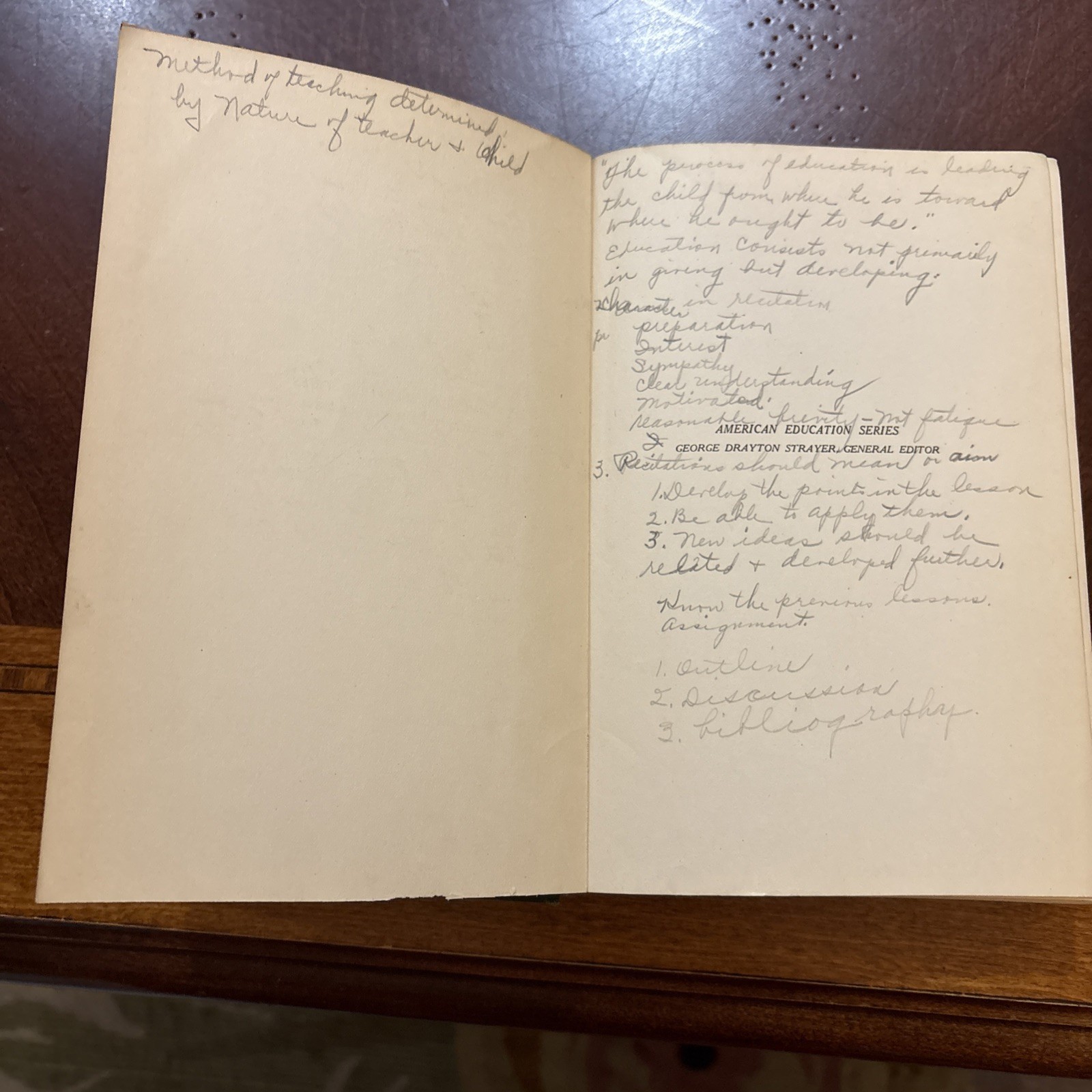 The Classroom Teacher by Strayer and Englehardt – 1920 – Hardcover