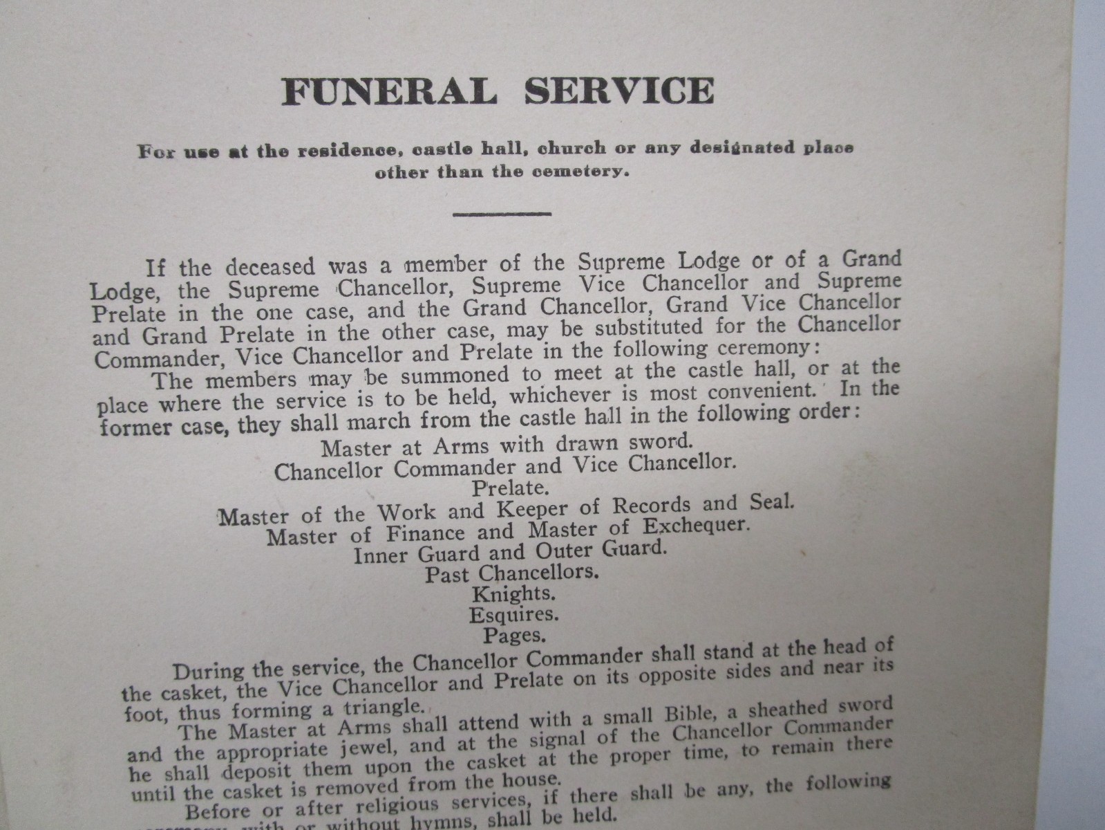 Pythian Service Book 1916