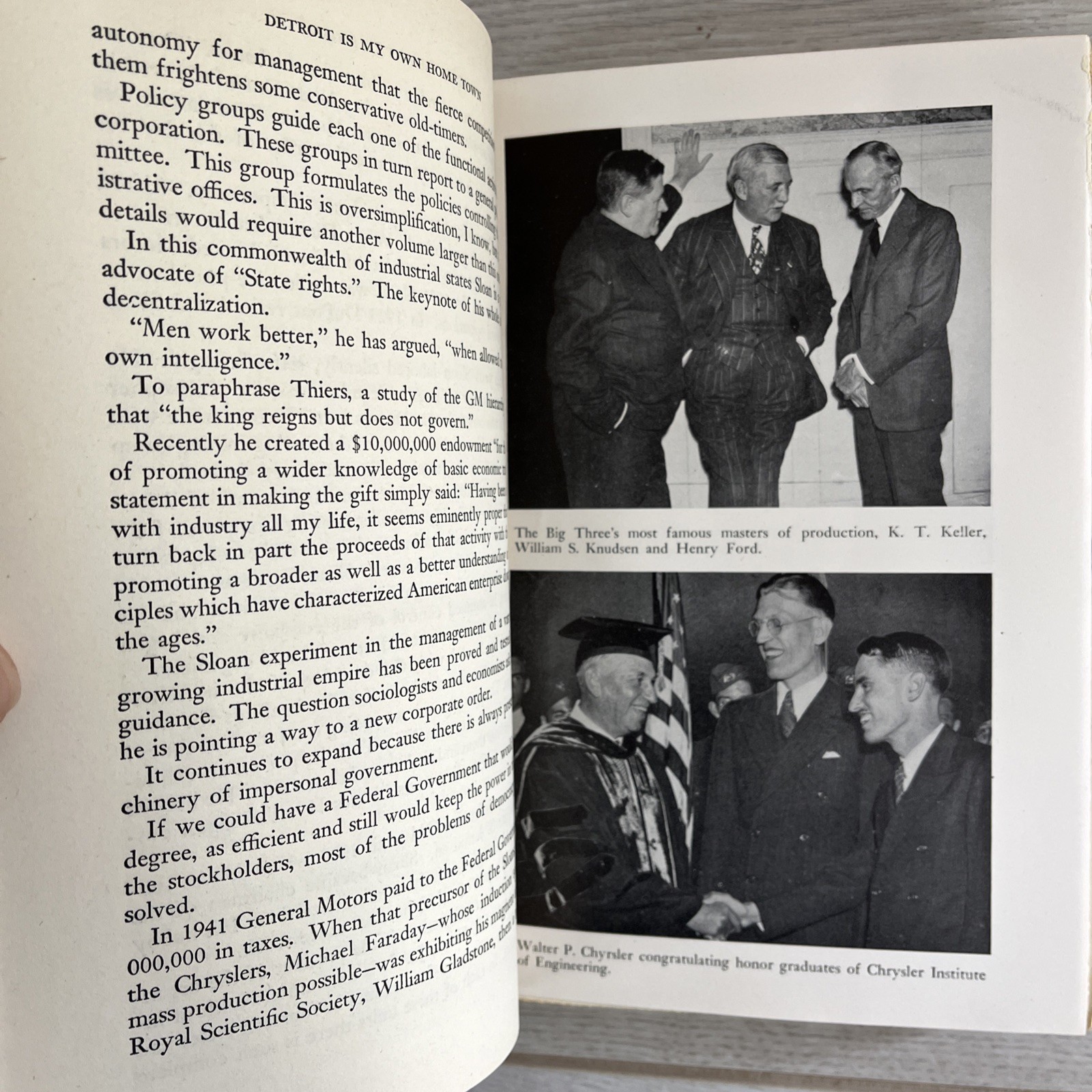 HC Signed,Bobbs-Merrill c1946 Malcolm W. Bingay Detroit is My Own Hometown