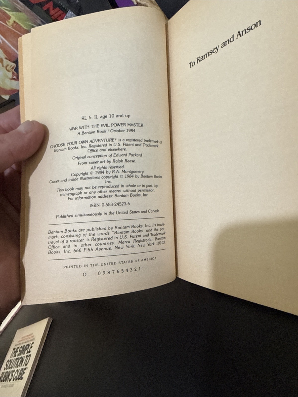 Choose Your Own Adventure #37 War With the Evil Power Master – 1984 1st Edition