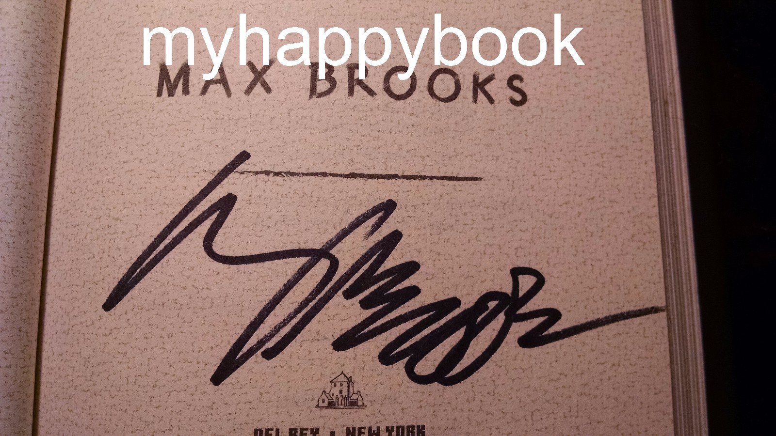 SIGNED Mindcraft The Island by Max Brooks, new, autographed, Hardcover