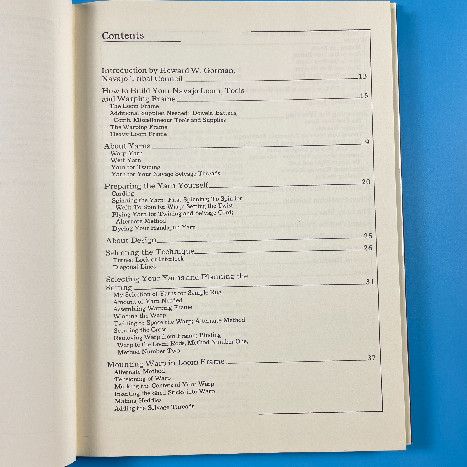 Navajo Hopi Weaving Techniques Mary Pendleton Macmillan 1974 hardcover