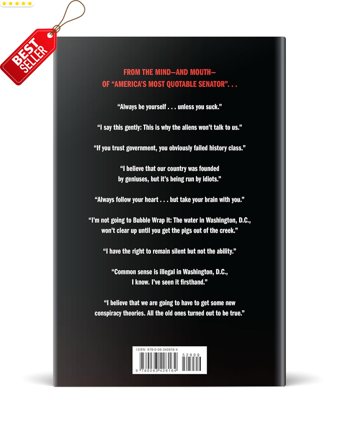 How to Test Negative for Stupid Paperback Funny Political Book Senator – US
