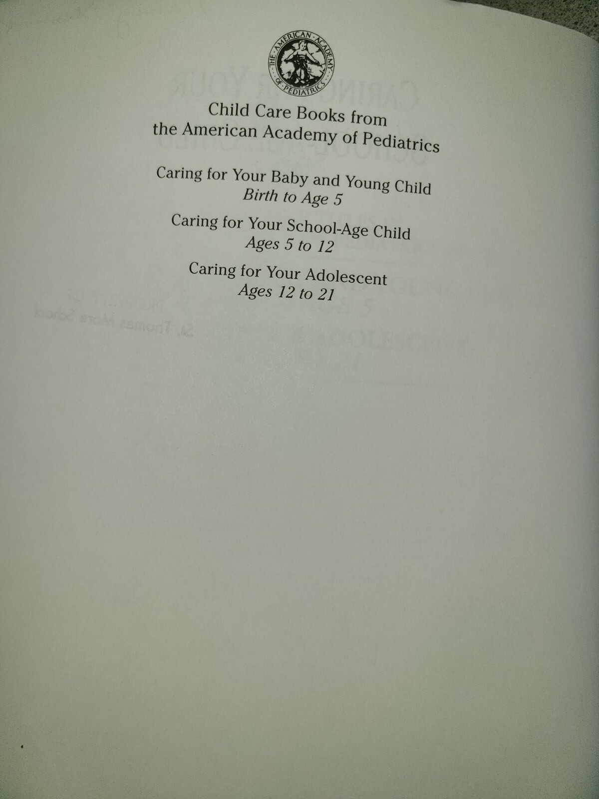 Caring for Your School-Age Child : Ages 5 to 12 by Edward L. Schor and American…