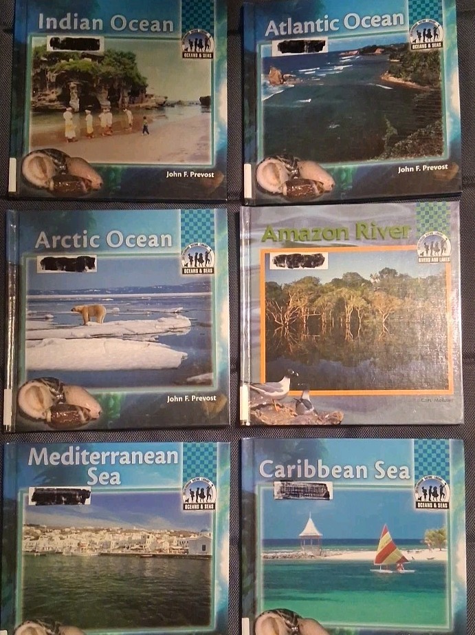 Oceans And Sea Library Series Binding John F. Prevost Lot Of 6 Arctic Atlantic