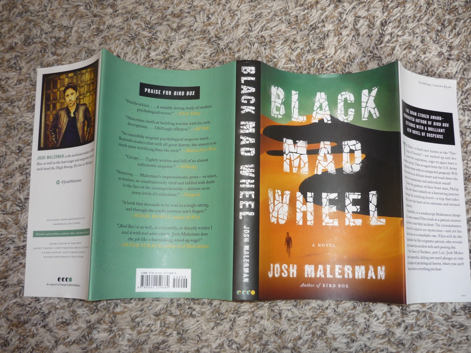 SIGNED Black Mad Wheel by Josh Malerman, 2017 Stated 1st Edition HC/DJ Horror
