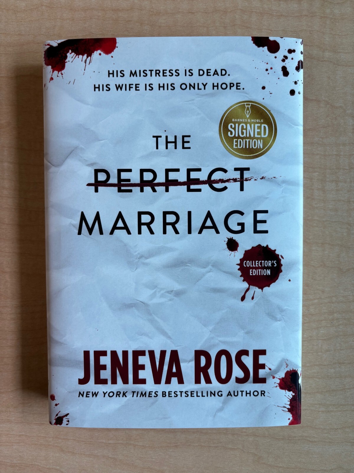 The Perfect Marriage – by Jeneva Rose – Signed Edition – Hardcover