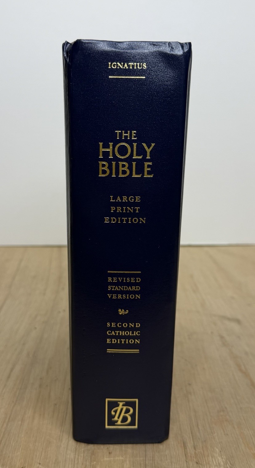 IGNATIUS HOLY BIBLE RSV SECOND CATHOLIC ED LARGE PRINT BLUE LEATHER HARDCOVER