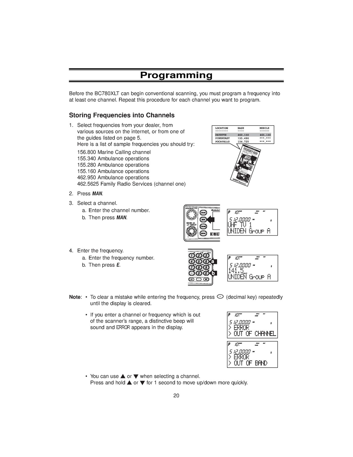 UNIDEN BEARCAT BC780XLT Trunk Tracker III Scanner Owners Manual – WIRE BOUND