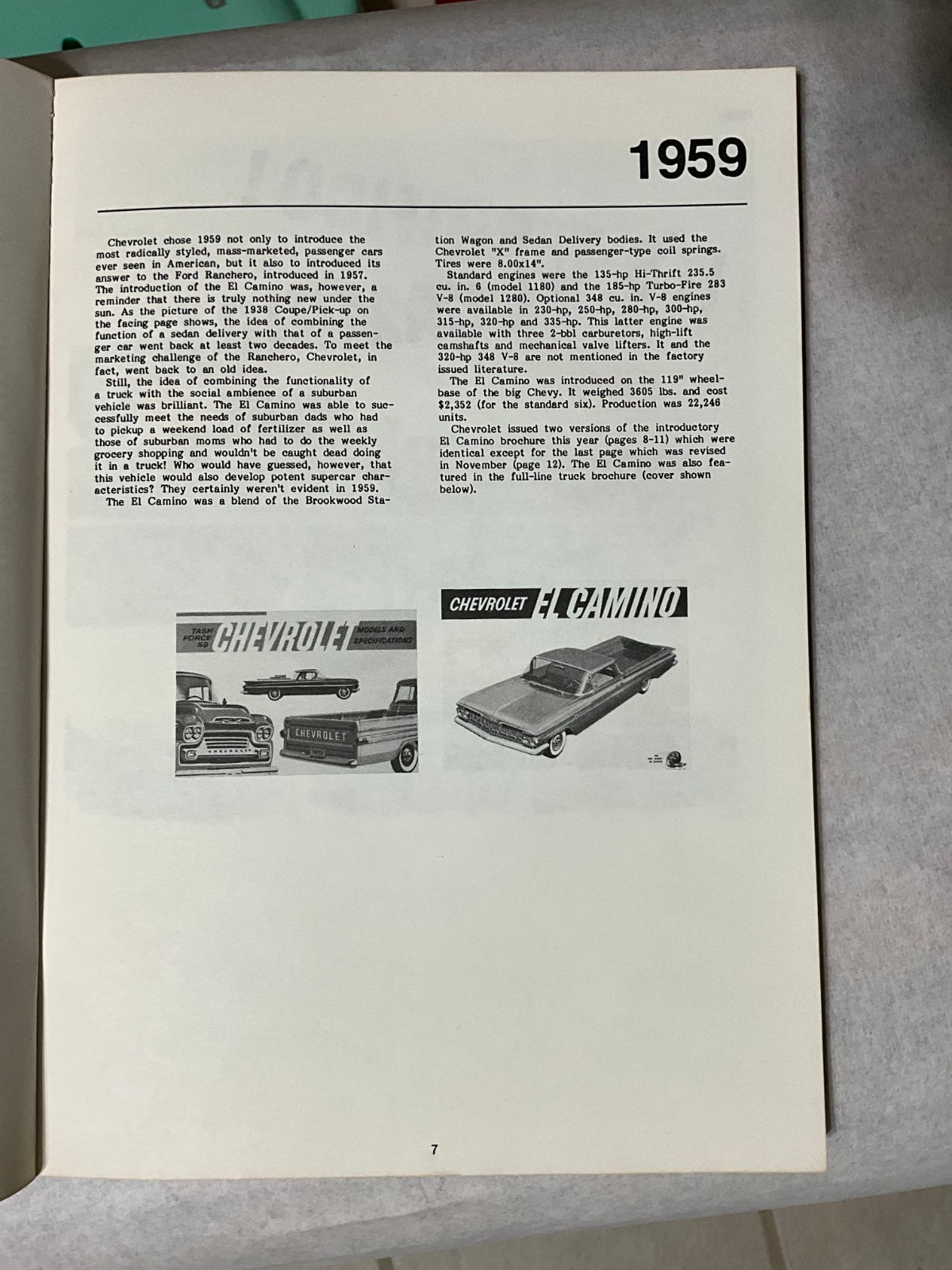 El Camino & GMC Sprint 1959-1983, A Source Book, Edward A. Lehwald 1983