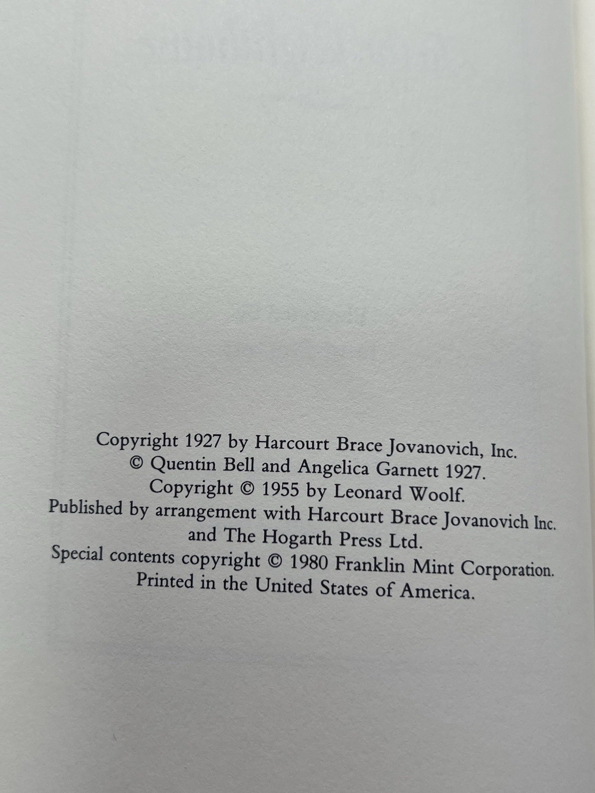 To The Light House by Virginia Woolf The Franklin Library 1980 Leather