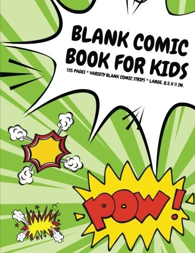 BLANK COMIC BOOK FOR KIDS: 135 PAGES, VARIETY BLANK COMIC By Arnie Lightning NEW