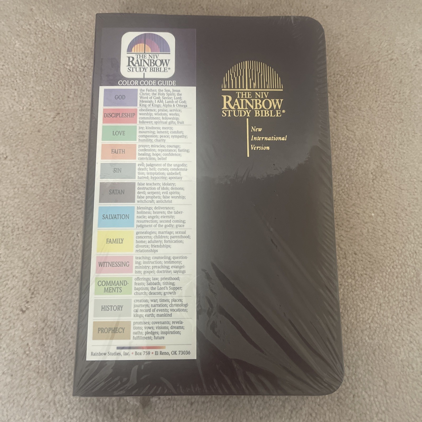 Rainbow Study Bible New International Version NIV Imitation Leather Bold Ln NEW