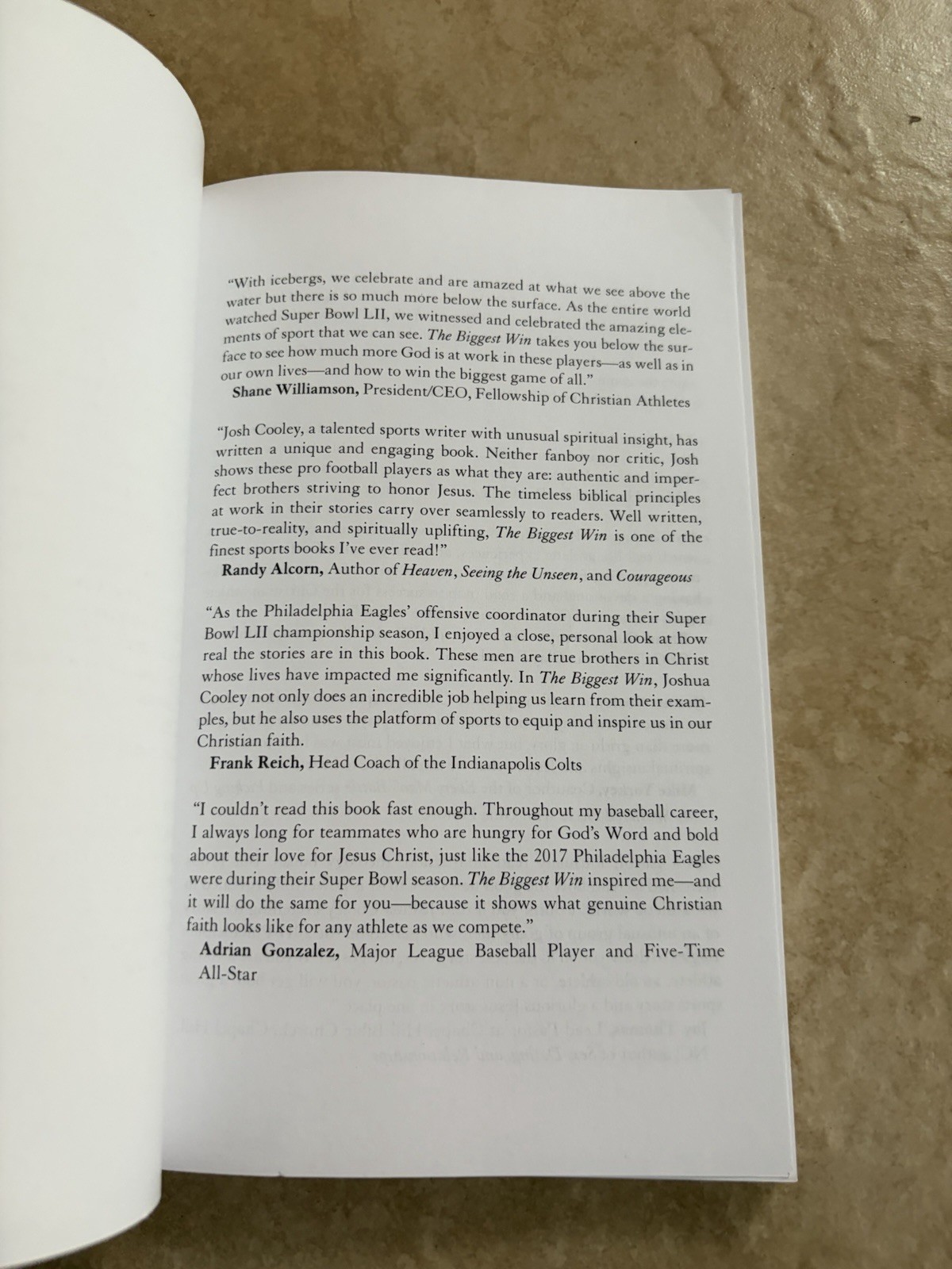 The Biggest Win by Joshua Cooley, Paperback New Growth Press