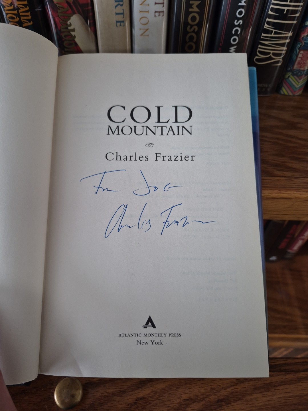 Cold Mountain by Charles Frazier (SIGNED) TRUE 1st Print UNREAD FINE/FINE