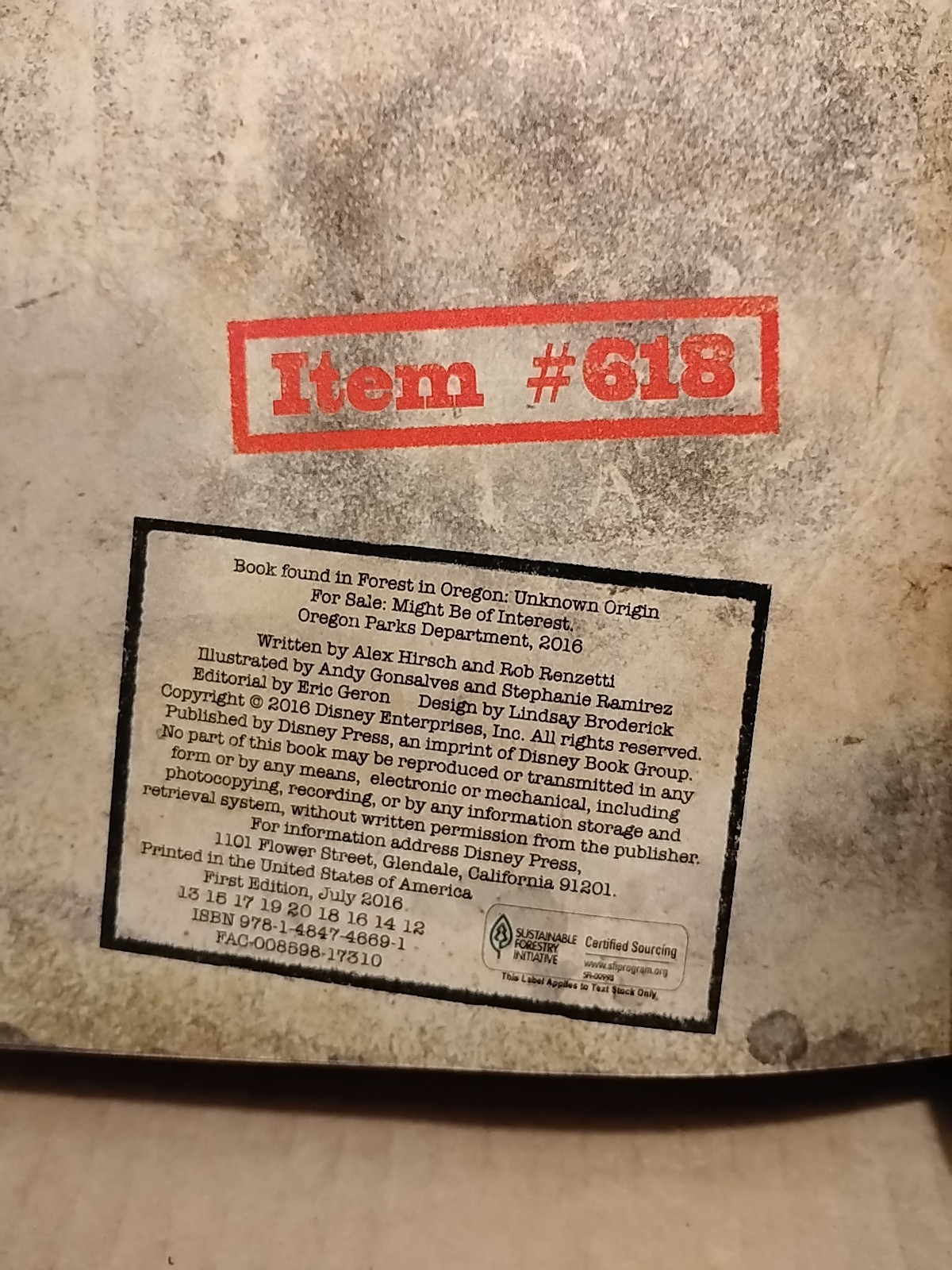Gravity Falls : Journal 3 by Alex Hirsch – 2016 – 1st Edition Hardcover w/ DJ