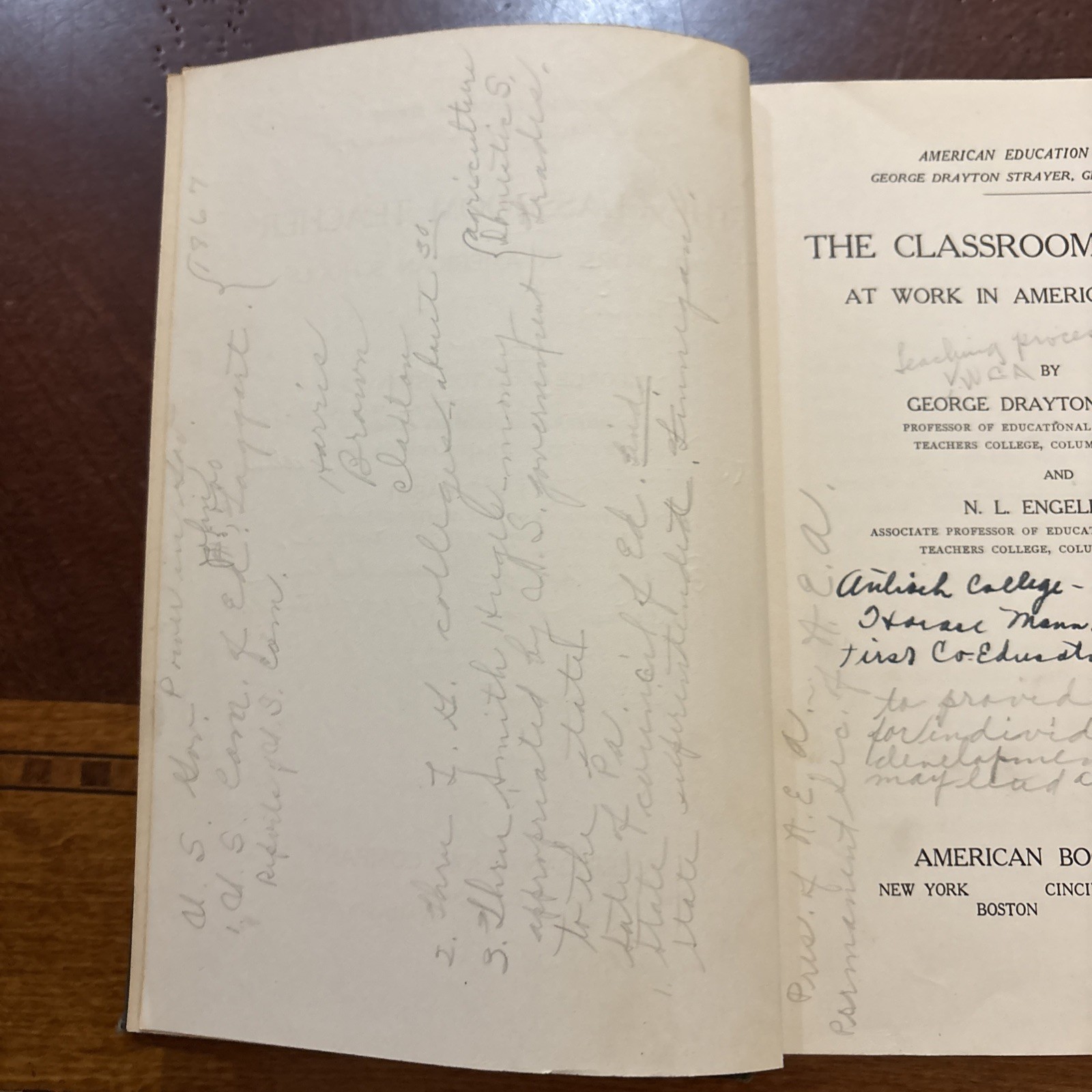The Classroom Teacher by Strayer and Englehardt – 1920 – Hardcover