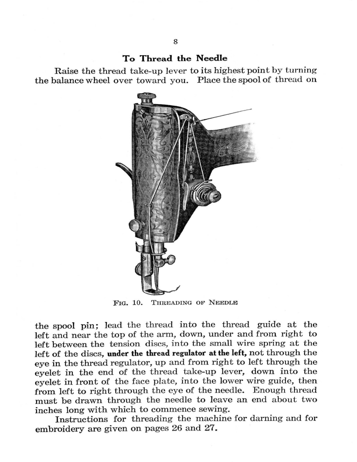 Singer Sewing Machine No. 66-1 Instruction Manual “1913” (27 Page)