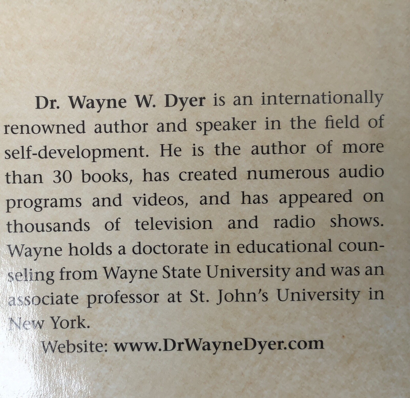 Dr. Wayne W. Dyer Self-Help Inspiration 2-Book Bundle 2009 Hay House HC