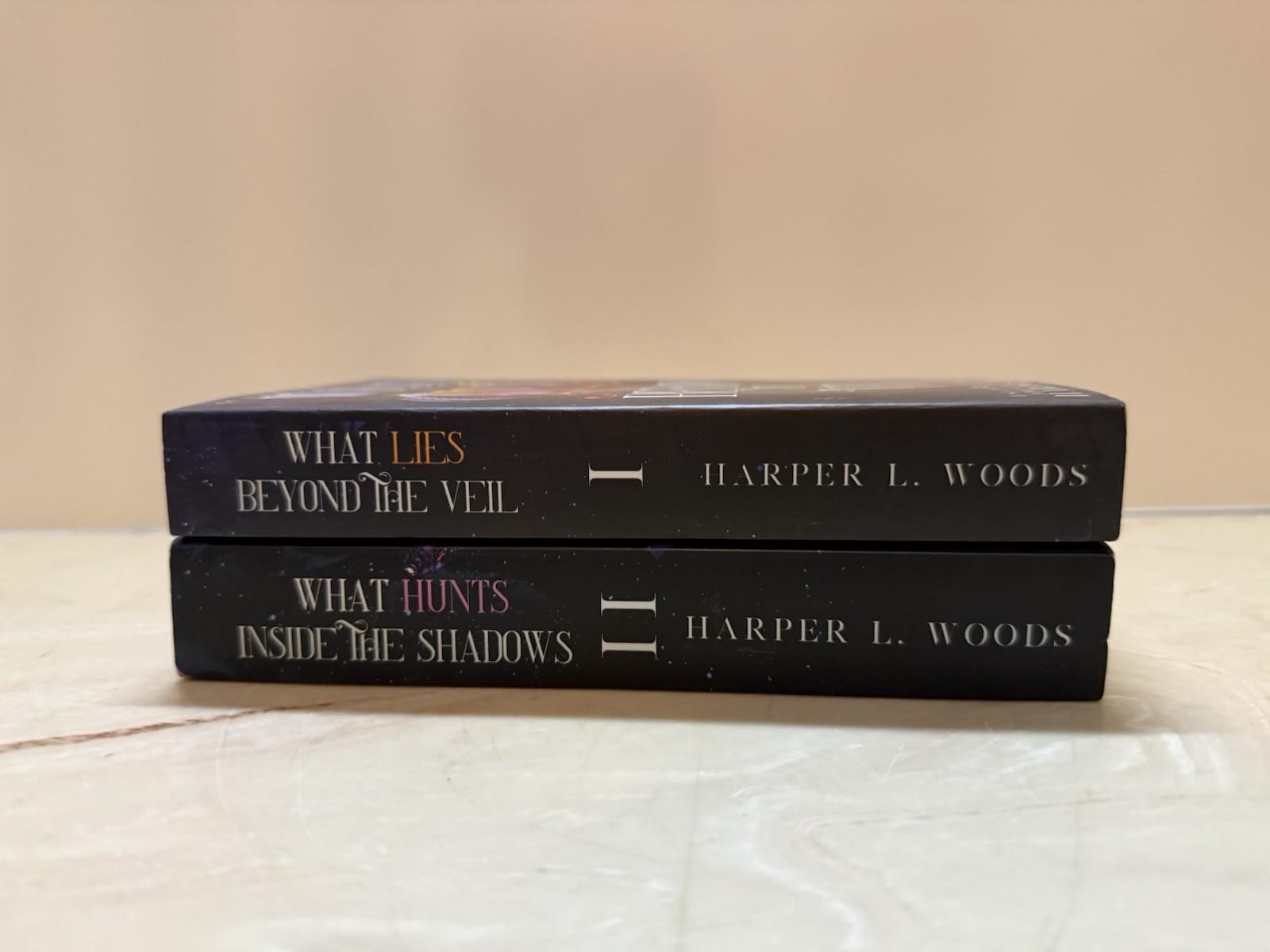 What Lies Beyond the Veil What Hunts Inside The Shadows Harper L. Woods 2 Qty