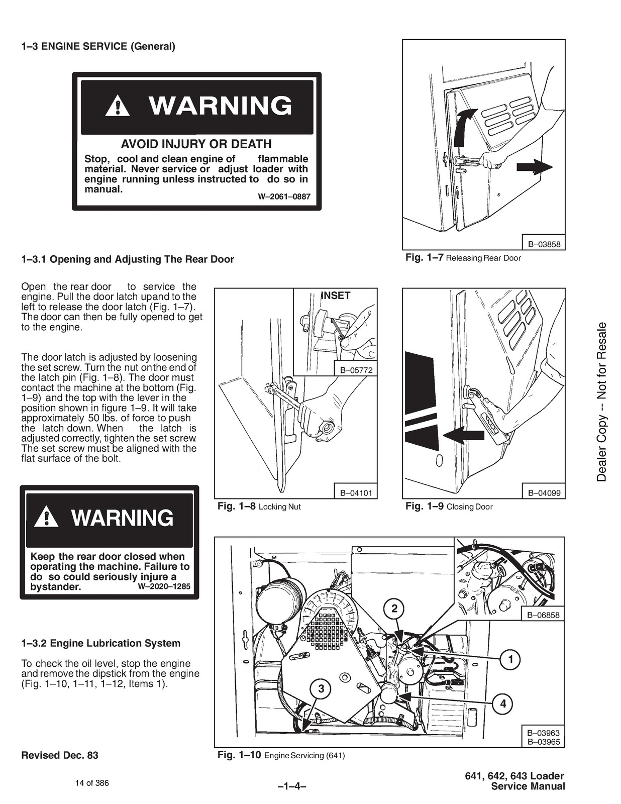 BOBCAT 641 642 643 H Series Skid Steer Loader Service Manual 1996, FOLDOUTS