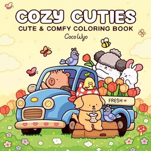 Cozy Cuties: Coloring Book for Adults and – Paperback, by Wyo Coco – Very Good