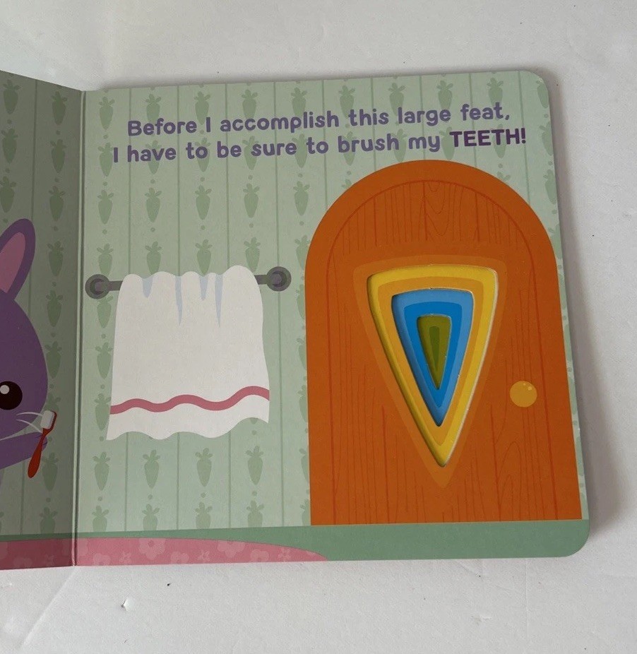 Easter Board Book BUNNY’S EXCITING EASTER Kids Book 6×6 inches