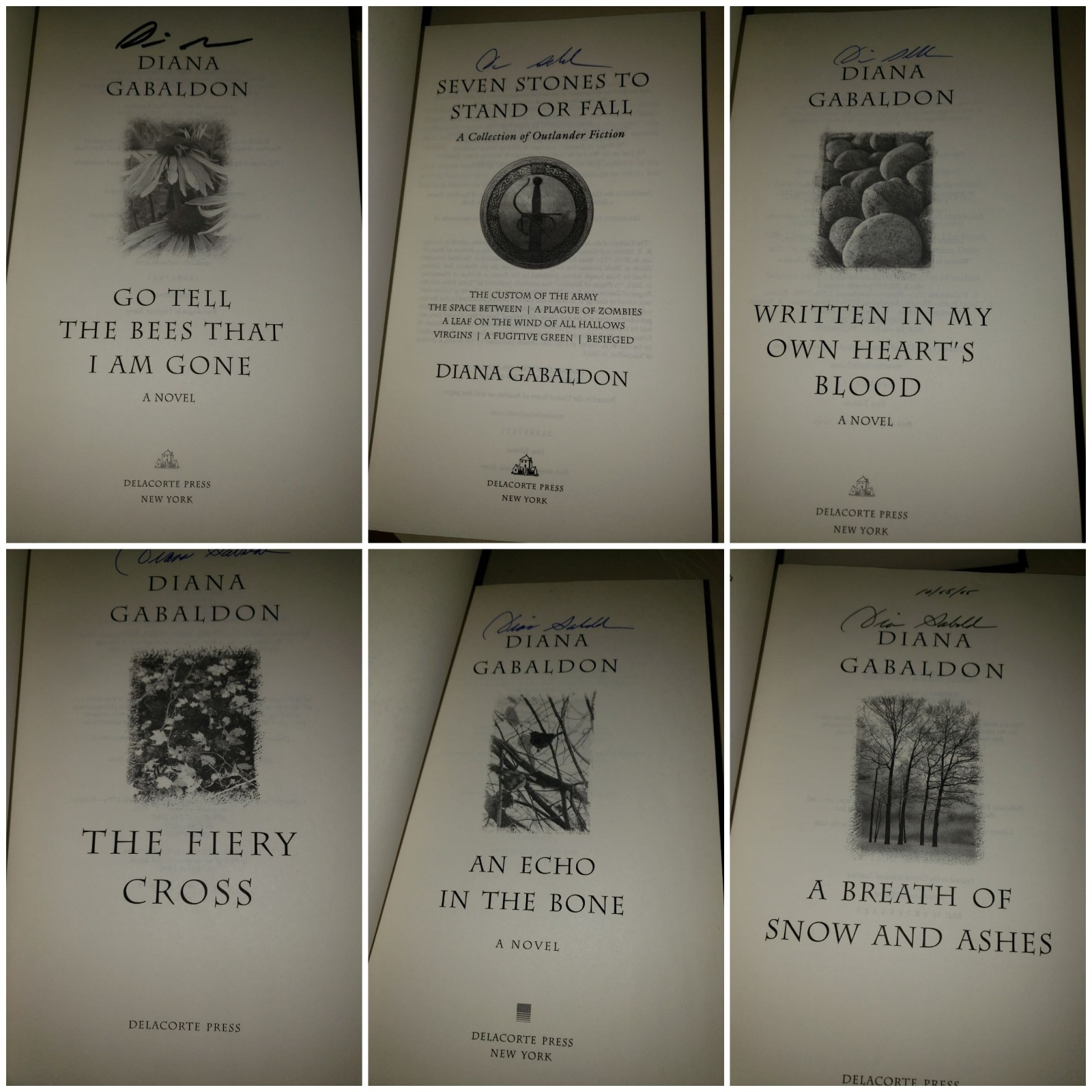 OUTLANDER COMPLETE SERIES ALL HAND SIGNED 1ST EDITIONS HARDCOVERS DIANA GABALDON